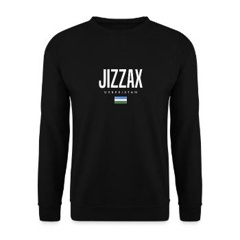Jizzax Uzbekistan - Unisex Sweatshirt - black - Front - Alina (178cm) & Michal (187cm)