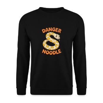 Danger Noodle - Conception de serpent amusante - Sweat-shirt Unisexe - noir - Devant - Alina (178cm) & Michal (187cm)
