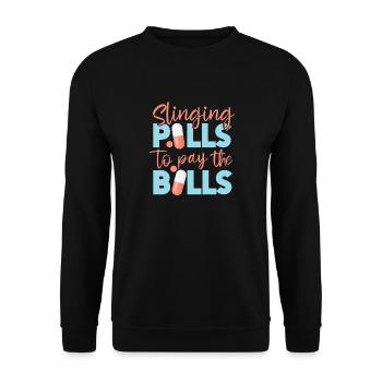 Technicien en pharmacie - Sweat-shirt Unisexe - noir - Devant - Alina (178cm) & Michal (187cm)