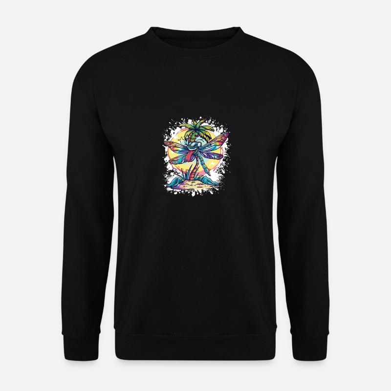 Libelle Sommer Urlaub - Unisex Pullover - Schwarz