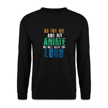 Anime Manga Otaku Kawaii Japan Cosplay Comic - Unisex Pullover - Schwarz - Vorne - Alina (178cm) & Michal (187cm)