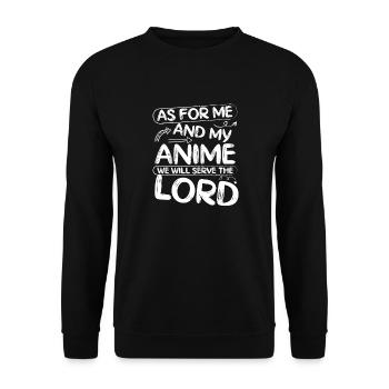 Anime Manga Otaku Kawaii Japan Cosplay Comic - Unisex Pullover - Schwarz - Vorne - Alina (178cm) & Michal (187cm)