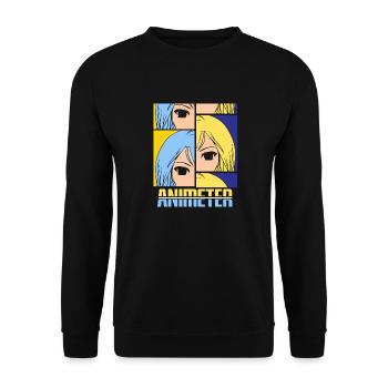 Anime Manga Otaku Kawaii Japan Cosplay Comic - Unisex Pullover - Schwarz - Vorne - Alina (178cm) & Michal (187cm)