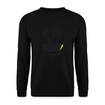 Wok (2c) - Unisex Sweatshirt - black - Front - Alina (178cm) & Michal (187cm)