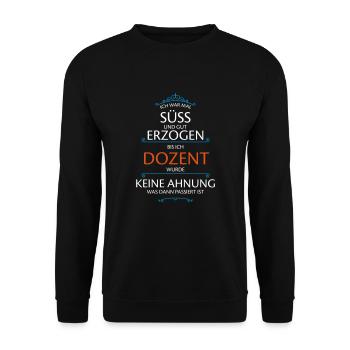 Dozent Beruf - Unisex Pullover - Schwarz - Vorne - Alina (178cm) & Michal (187cm)