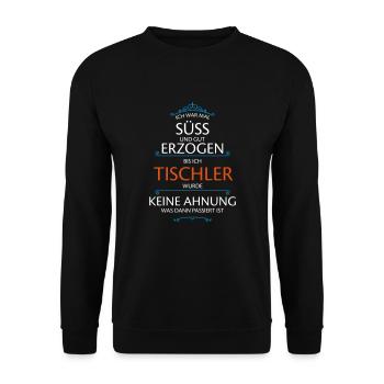 Tischler Beruf - Unisex Pullover - Schwarz - Vorne - Alina (178cm) & Michal (187cm)