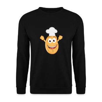 kartoffeln potato halloween gemuese vegetables31 - Unisex Pullover - Schwarz - Vorne - Alina (178cm) & Michal (187cm)