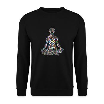 Yoga - Unisex Pullover - Schwarz - Vorne - Alina (178cm) & Michal (187cm)