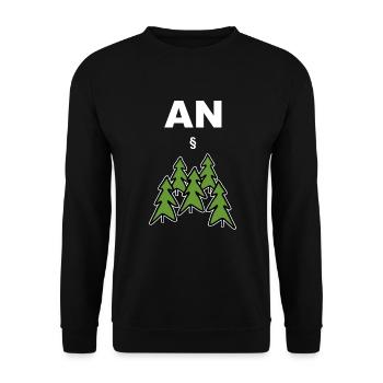 Humor - Anwalt An Wald Bäume Paragraph - Unisex Pullover - Schwarz - Vorne - Alina (178cm) & Michal (187cm)