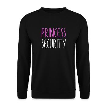 Daddy Father Daughter Paternity Princess Security - Unisex Sweatshirt - black - Front - Alina (178cm) & Michal (187cm)