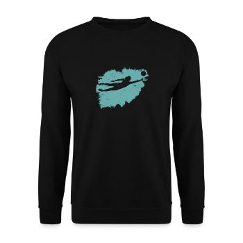 Volleyball Beach Grunge Vintage - Unisex Sweatshirt - black - Front - Alina (178cm) & Michal (187cm)