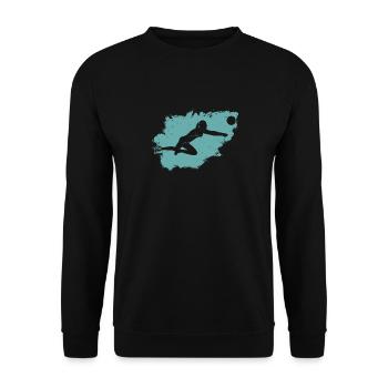 Volleyball Beach Grunge Vintage - Unisex Sweatshirt - black - Front - Alina (178cm) & Michal (187cm)