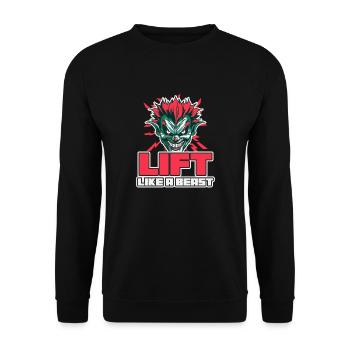Lift Like A Beast - Unisex Sweatshirt - black - Front - Alina (178cm) & Michal (187cm)