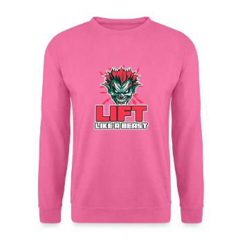 Heben Sie wie ein Biest - Unisex Pullover - Pink - Vorne