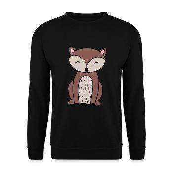 Fuchs - Unisex Pullover - Schwarz - Vorne - Alina (178cm) & Michal (187cm)