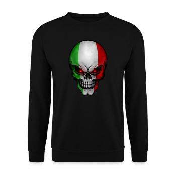 Skull Italy - Unisex Sweatshirt - black - Front - Alina (178cm) & Michal (187cm)