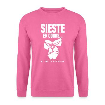 Spécial sieste en cours humour rigolo dormir - Sweat-shirt Unisexe - rose - Devant