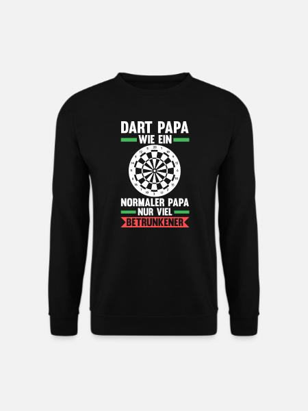 Dart Papa Darten Geschenk - Unisex Pullover - Schwarz