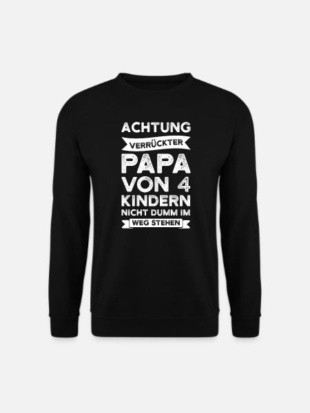 Papa 4 Kinder Kinder Geschenk - Unisex Pullover - Schwarz