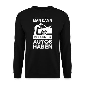 Auto Garage Mechaniker Geschenk - Unisex Pullover - Schwarz - Vorne - Alina (178cm) & Michal (187cm)