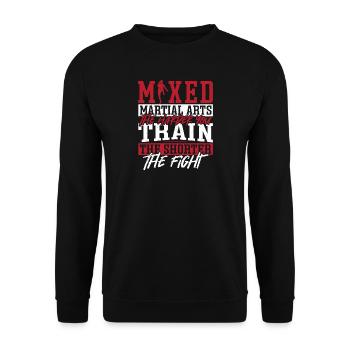 Arts martiaux mixtes Plus vous vous entraînez plus dur - Sweat-shirt Unisexe - noir - Devant - Alina (178cm) & Michal (187cm)
