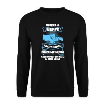 Opa Familie Papa Geschenk - Unisex Pullover - Schwarz - Vorne - Alina (178cm) & Michal (187cm)