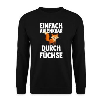 Fuchs Tier Fuchs-Fans Geschenk - Unisex Pullover - Schwarz - Vorne - Alina (178cm) & Michal (187cm)