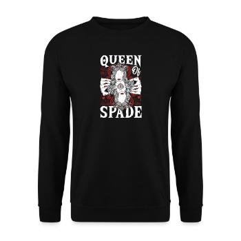 Lucky Poker Knight Queen Spade Cards Game Casino - Unisex Pullover - Schwarz - Vorne - Alina (178cm) & Michal (187cm)