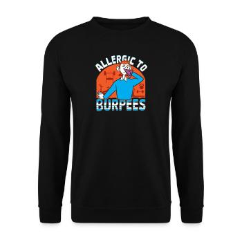 Burpees Training, Squat, Kardiotraining - Unisex Pullover - Schwarz - Vorne - Alina (178cm) & Michal (187cm)