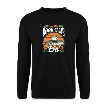 Roman Reading Bücherwurm In Meiner Buchclub -Ära - Unisex Pullover - Schwarz - Vorne - Alina (178cm) & Michal (187cm)