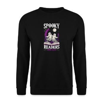 Readers Joy Bibliophiles Spooky Readers Book Club - Unisex Sweatshirt - black - Front - Alina (178cm) & Michal (187cm)