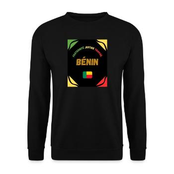 BÉNIN - Sweat-shirt Unisexe - noir - Devant - Alina (178cm) & Michal (187cm)