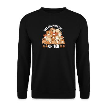 Only 1 Cat Kitty Cats Cat Lover - Unisex Sweatshirt - black - Front - Alina (178cm) & Michal (187cm)