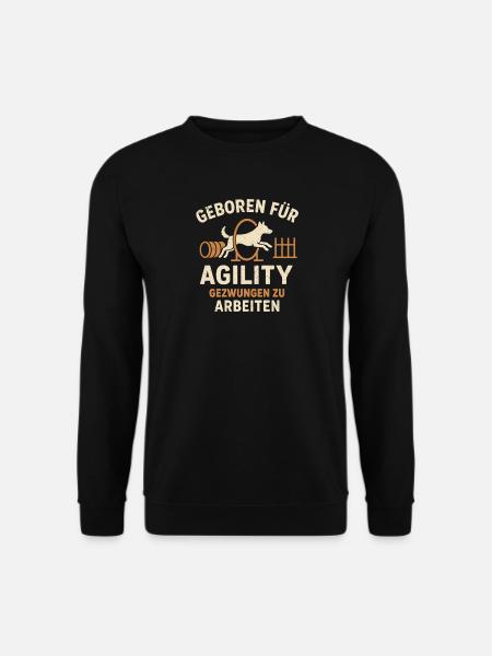 Hundesport Agility Hobby Freizeit Team Hund - Unisex Pullover - Schwarz