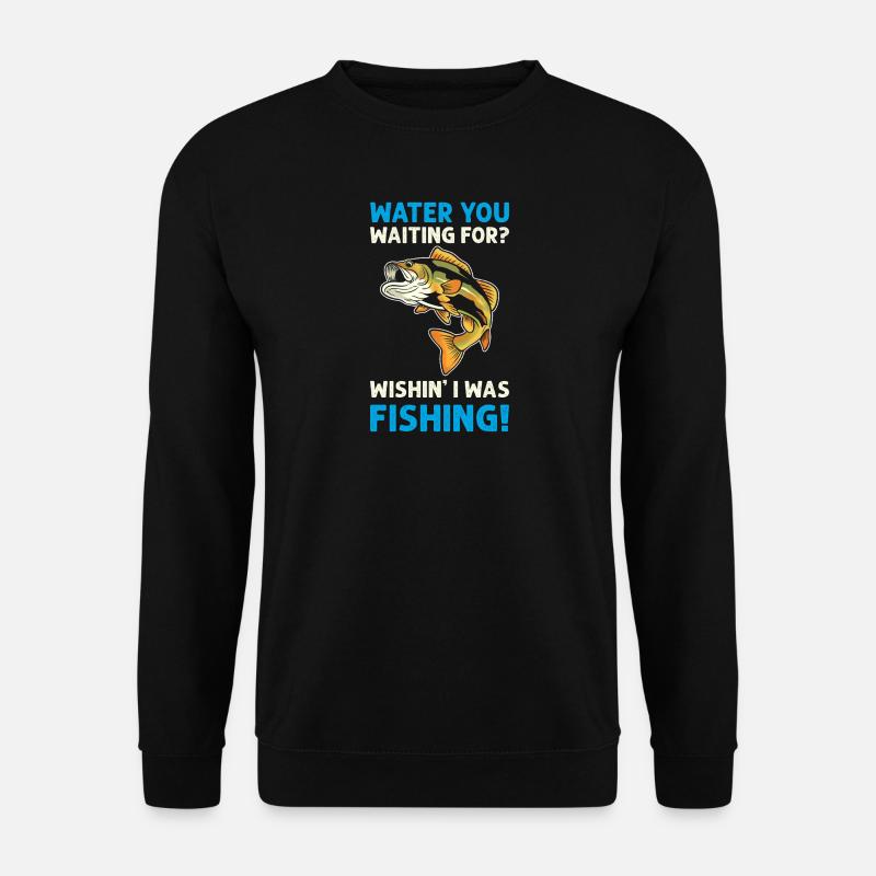 Pêche Pêche Poisson Appât Pêcheur - Sweat-shirt Unisexe - noir