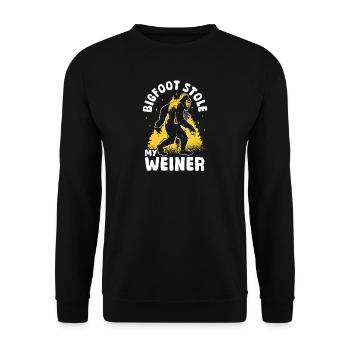 Bigfoot Got My Weiner Bigfoot Sasquatch - Unisex Sweatshirt - black - Front - Alina (178cm) & Michal (187cm)