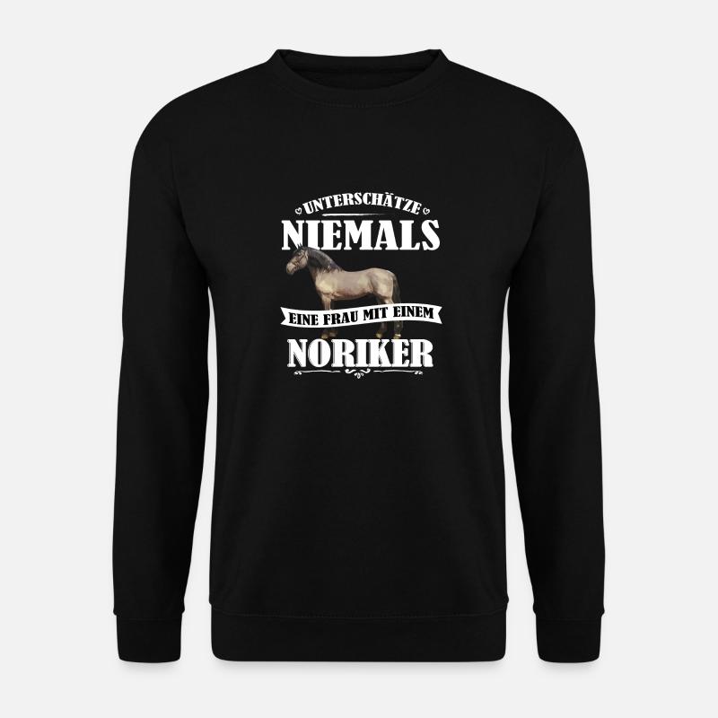 Noriker Pferde Shirt-UNF - Unisex Pullover - Schwarz