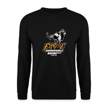 Snowmobile - Snocross - Schneemobil - Unisex Pullover - Schwarz - Vorne - Alina (178cm) & Michal (187cm)