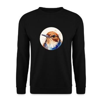 Wren bird - Unisex Sweatshirt - black - Front - Alina (178cm) & Michal (187cm)
