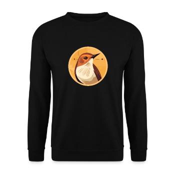 Wren bird - Unisex Sweatshirt - black - Front - Alina (178cm) & Michal (187cm)