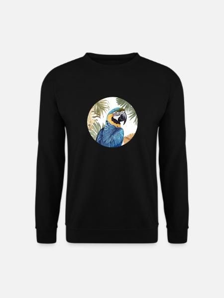 Blue and gold macaw - Unisex Sweatshirt - black