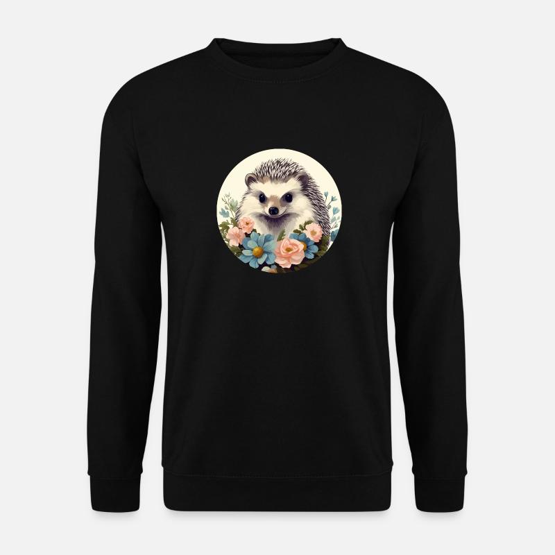 Hérisson mignon - Sweat-shirt Unisexe - noir