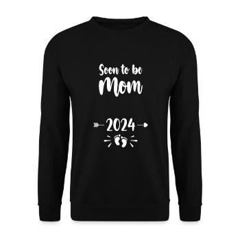 Mom Soon To Be Mommy 2024 Mother Pregnant Kids Mot - Unisex Sweatshirt - black - Front - Alina (178cm) & Michal (187cm)
