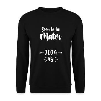 Mater Soon To Be Mom 2024 Mother Pregnant Kids Mot - Unisex Sweatshirt - black - Front - Alina (178cm) & Michal (187cm)