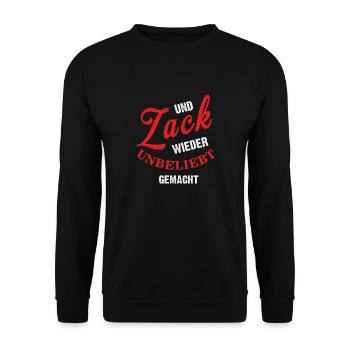 Und Zack wieder unbeliebt gemacht - Unisex Pullover - Schwarz - Vorne - Alina (178cm) & Michal (187cm)