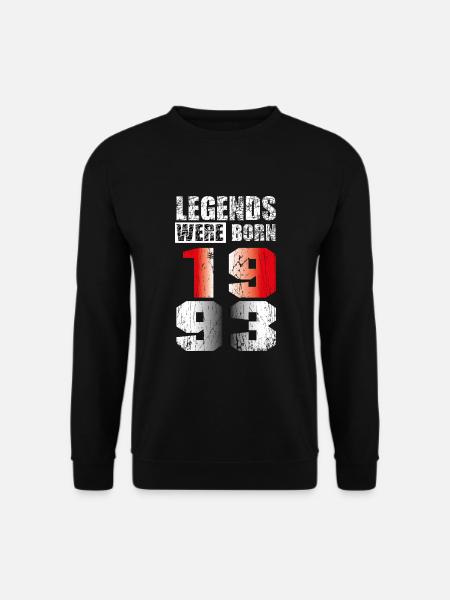 Geburtstag 30 Mann Frau Legends were born 1993 - Unisex Pullover - Schwarz