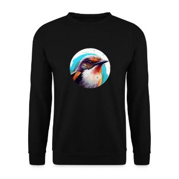 Wren bird - Unisex Sweatshirt - black - Front - Alina (178cm) & Michal (187cm)