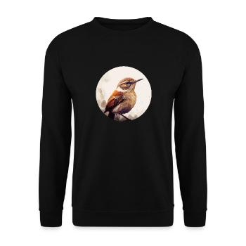 Wren bird - Unisex Sweatshirt - black - Front - Alina (178cm) & Michal (187cm)