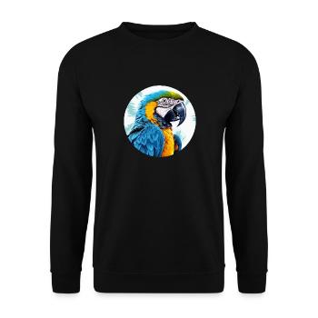 Ara bleu-or - Sweat-shirt Unisexe - noir - Devant - Alina (178cm) & Michal (187cm)