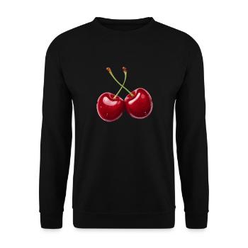 Cherry - Unisex Sweatshirt - black - Front - Alina (178cm) & Michal (187cm)